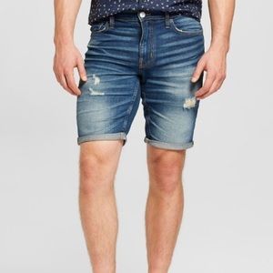 Men’s Goodfellow Total Flex Dark Wash Slim Shorts